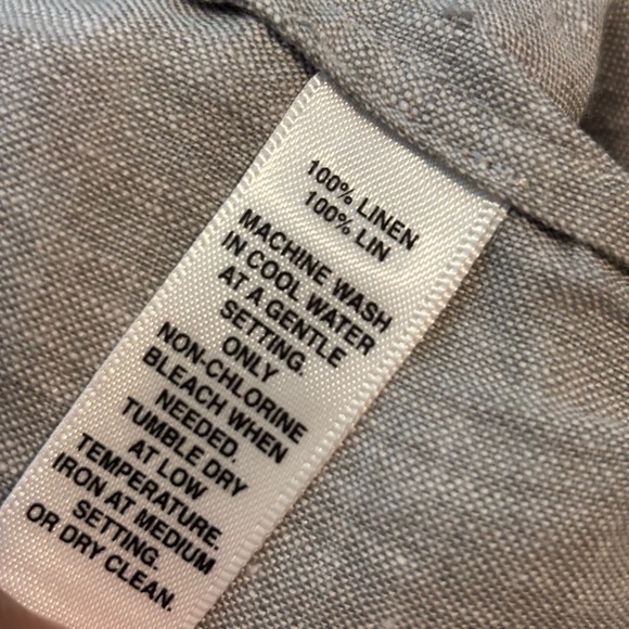 Saks Fifth Avenue 100% Linen Pants Heather Gray Size XS | capsule wardrobe | - Picture 8 of 8